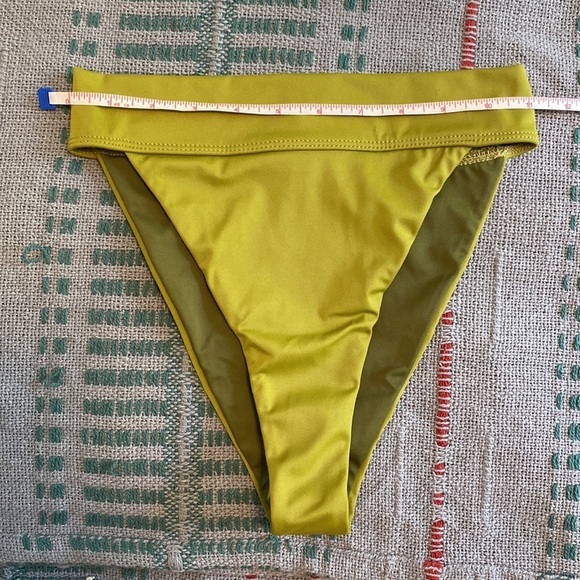 New! Tribe Kelly, The High Dive Bikini Bottoms, Color: Avocado, Size XS - Picture 6 of 7